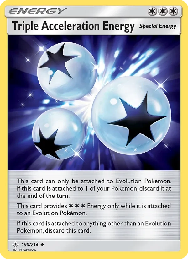 Carta Pokémon Triple Acceleration Energy 190/214 Unbroken Bonds