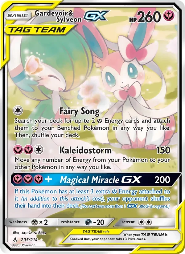 Gardevoir & Sylveon GX 205/214 Unbroken Bonds Pokémon kaart