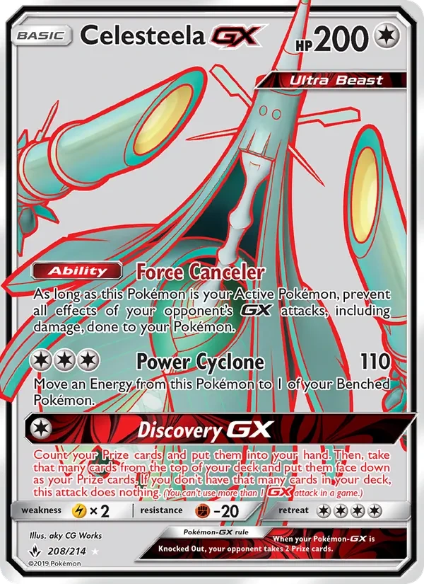 Celesteela GX 208/214 Unbroken Bonds Pokémon Karte