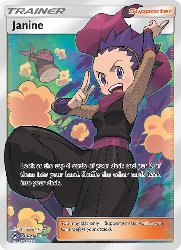 Janine 210/214 Unbroken Bonds Pokémon card