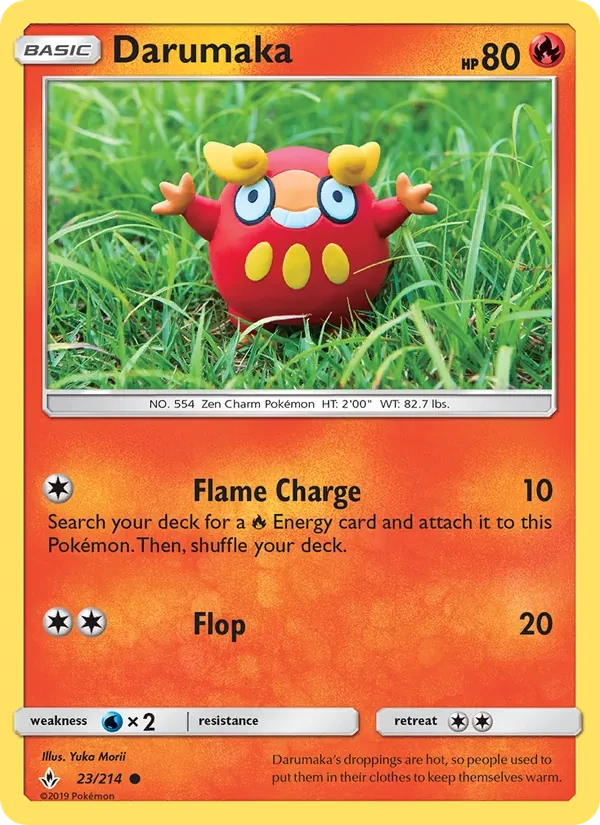 Darumaka 23/214 Unbroken Bonds Pokémon card