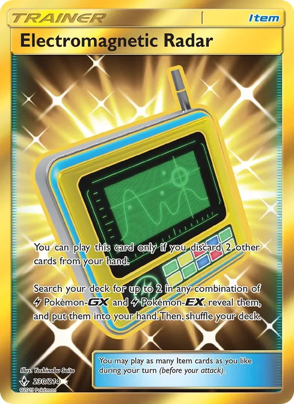 Electromagnetic Radar 230/214 Unbroken Bonds Pokémon card
