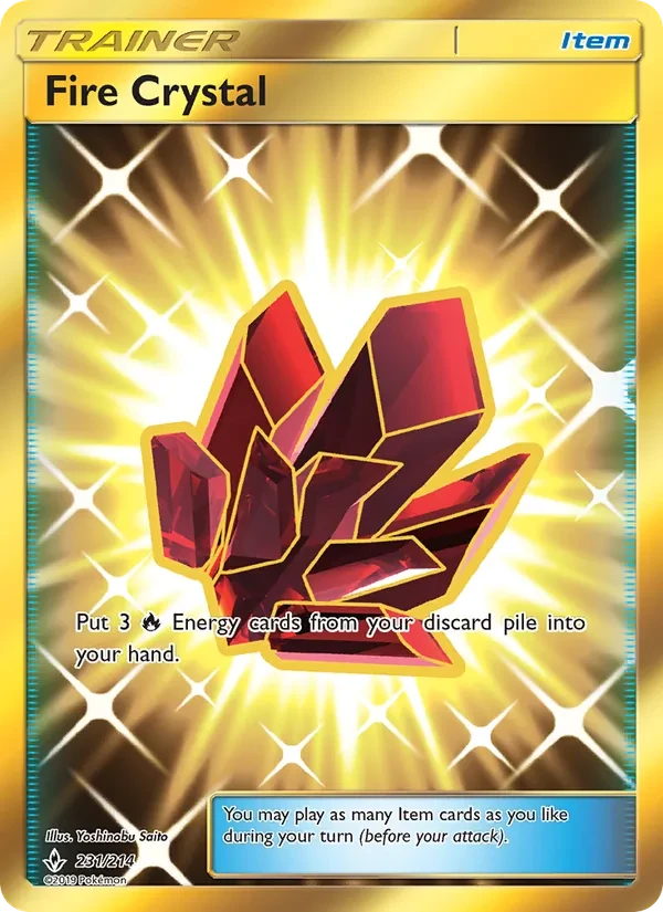 Fire Crystal 231/214 Unbroken Bonds Pokémon card