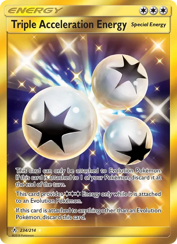 Triple Acceleration Energy 234/214 Unbroken Bonds Pokémon card