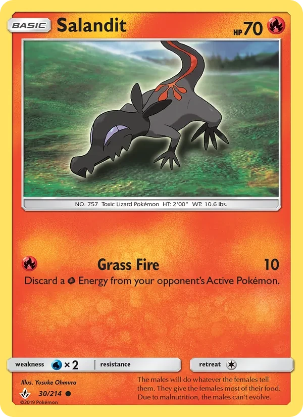 Salandit 30/214 Unbroken Bonds Pokémon card