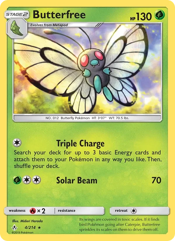 Butterfree 4/214 Unbroken Bonds Pokémon card