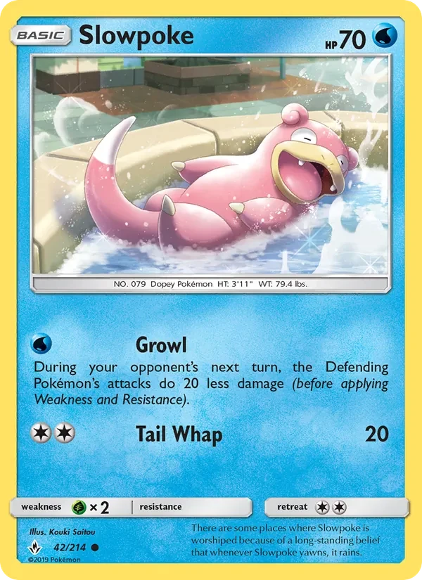 Slowpoke 42/214 Unbroken Bonds Pokémon card