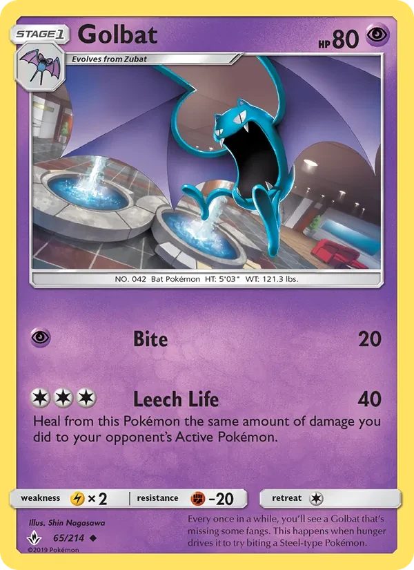 Golbat 65/214 Unbroken Bonds Pokémon card