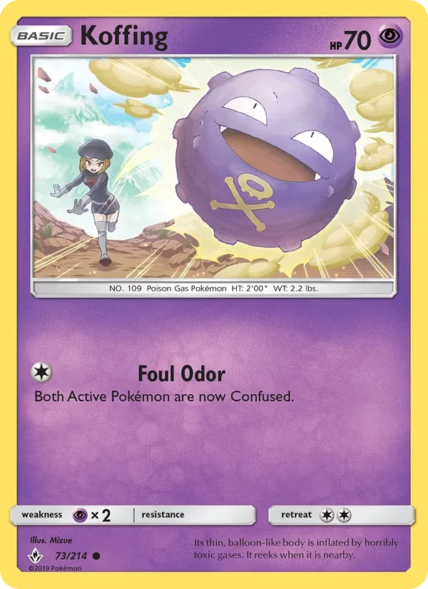 Koffing 73/214 Unbroken Bonds Pokémon card