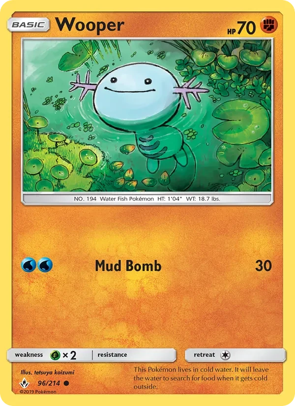 Wooper 96/214 Unbroken Bonds Pokémon card