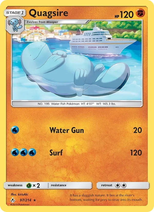 Quagsire 97/214 Unbroken Bonds Pokémon card