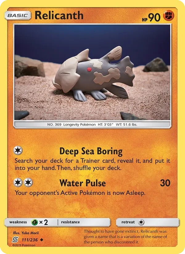 Relicanth 111/236 Unified Minds Pokémon card