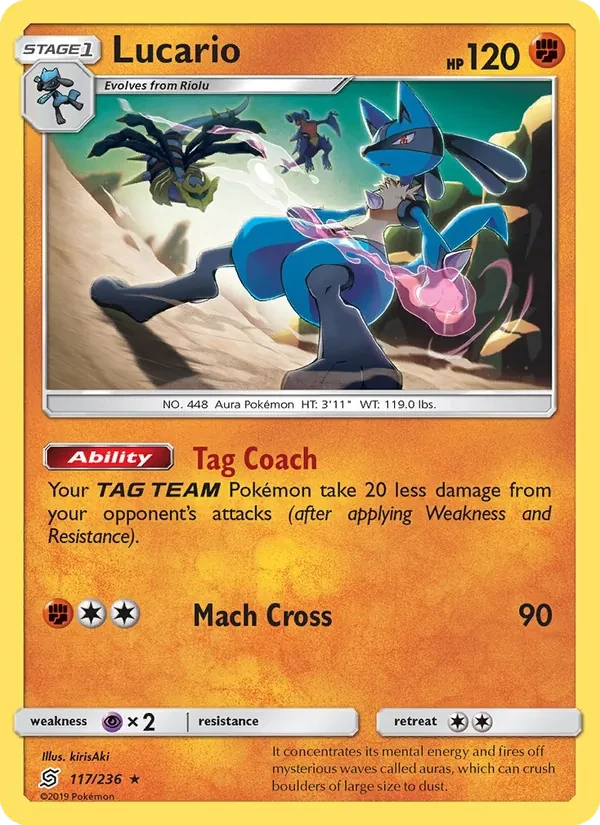 Lucario 117/236 Unified Minds Pokémon card