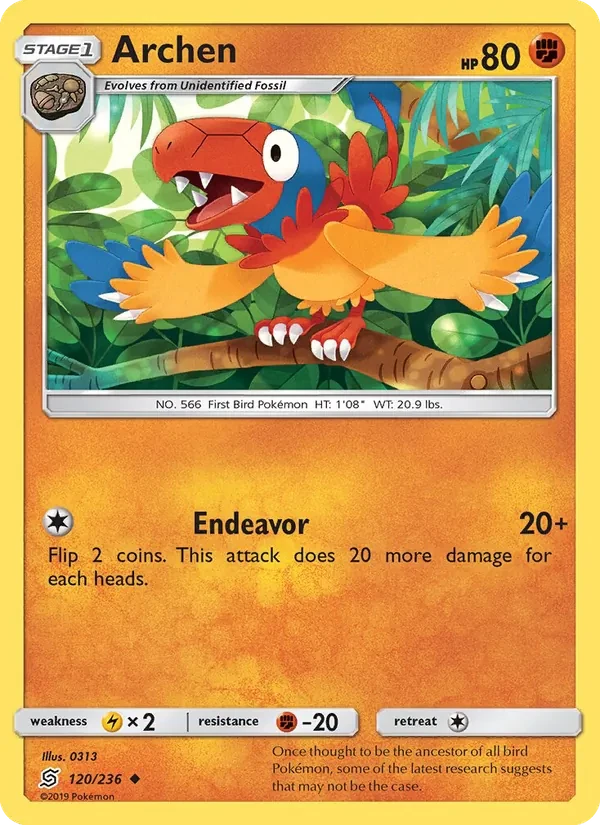Archen 120/236 Unified Minds Pokémon card