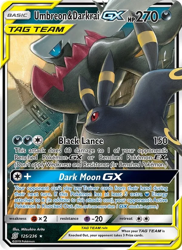 Umbreon & Darkrai GX 125/236 Unified Minds Pokémon Karte