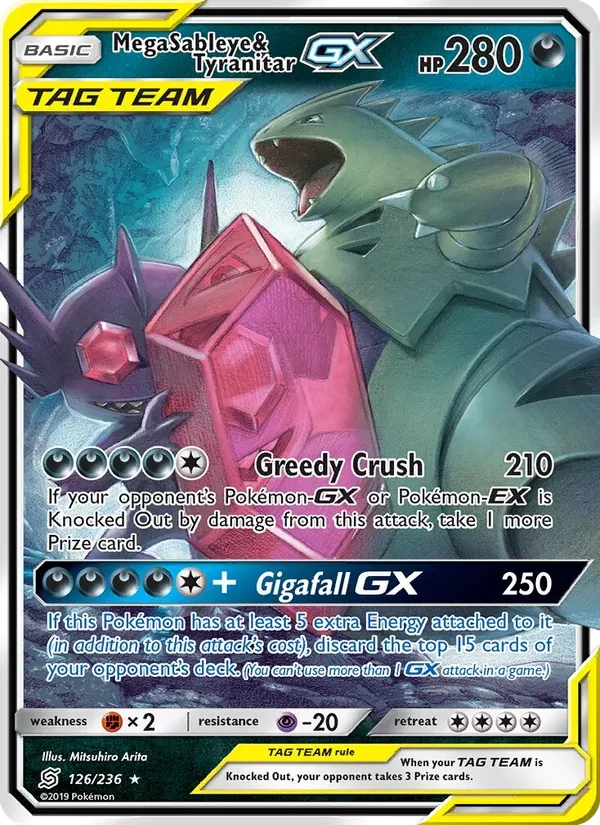 Mega Sableye & Tyranitar GX 126/236 Unified Minds Pokémon card