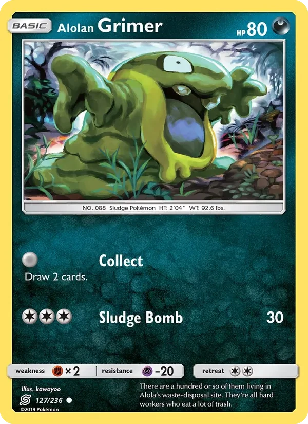 Alolan Grimer 127/236 Unified Minds Pokémon card