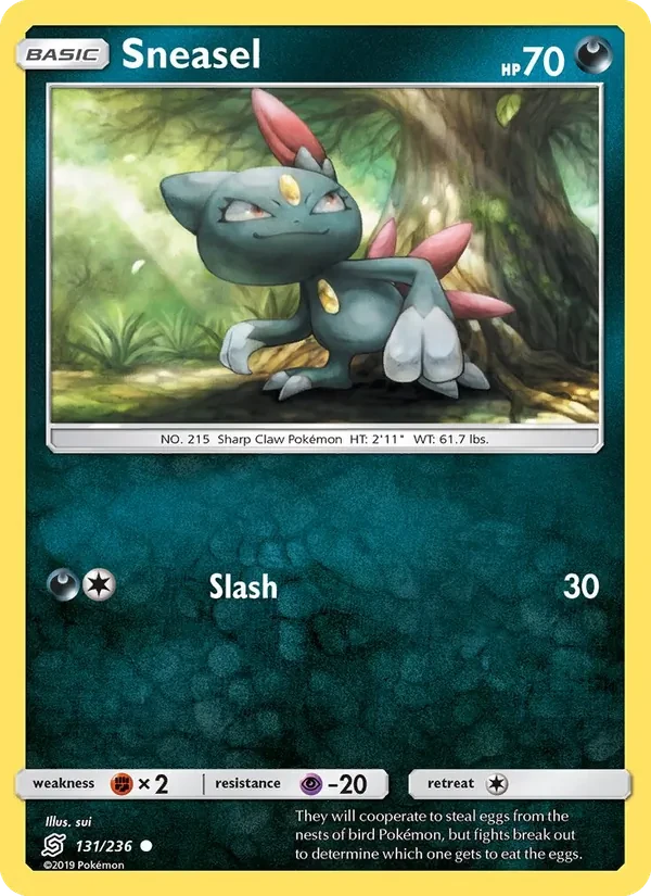 Sneasel 131/236 Unified Minds Pokémon card