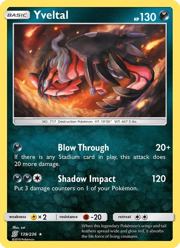 Yveltal 139/236 Unified Minds Pokémon card