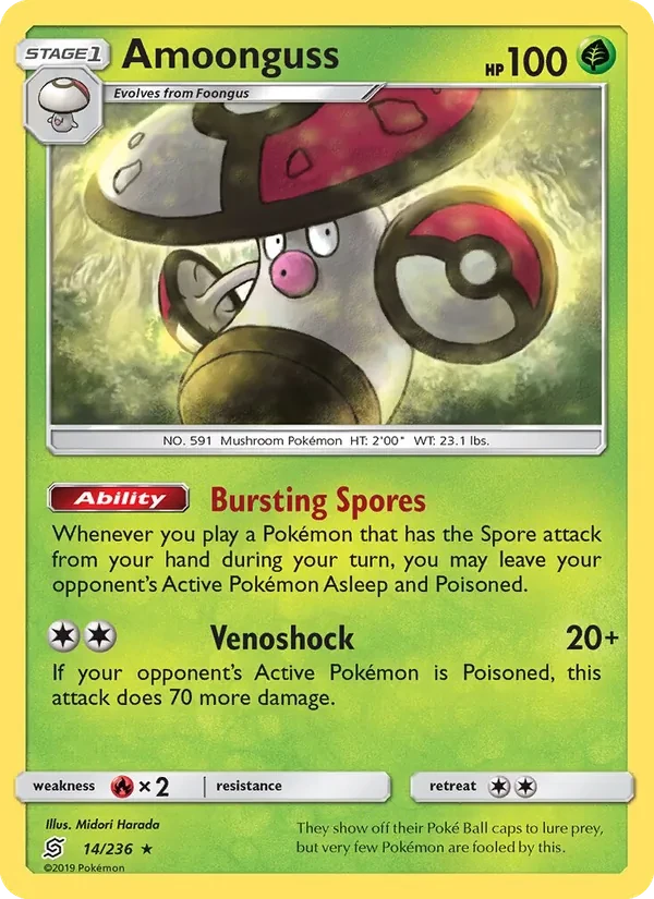 Amoonguss 14/236 Unified Minds Pokémon card