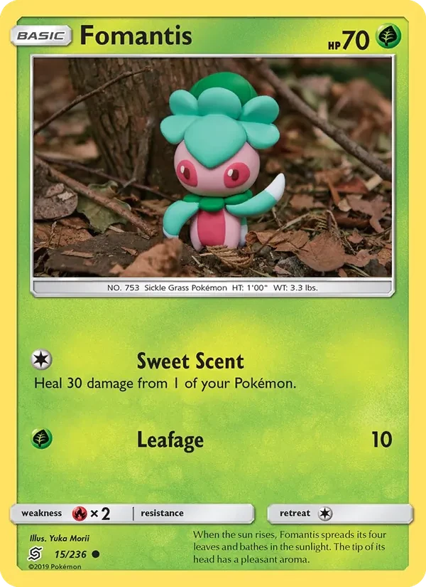 Fomantis 15/236 Unified Minds Pokémon card