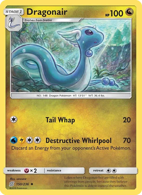 Dragonair 150/236 Unified Minds Pokémon card