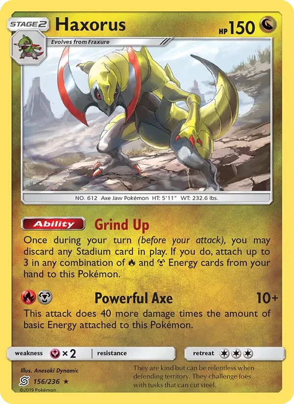 Haxorus 156/236 Unified Minds Pokémon card