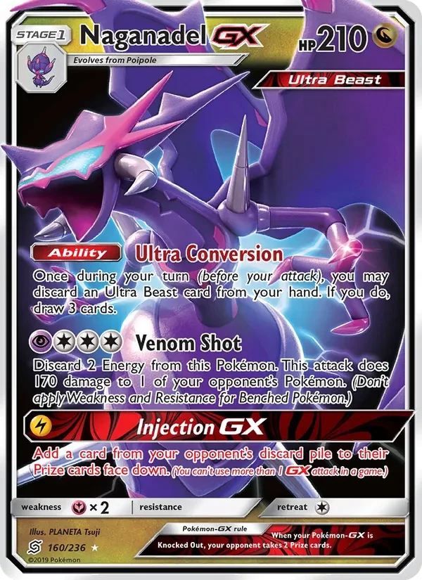 Naganadel GX 160/236 Unified Minds Pokémon card