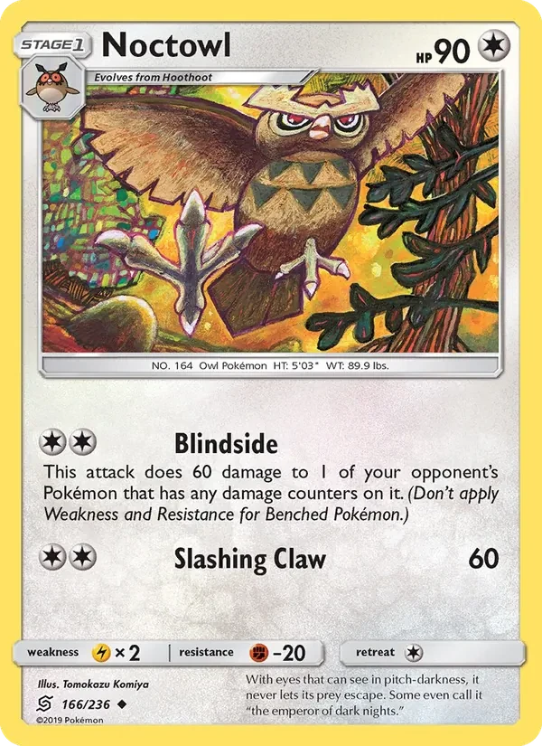 Noctowl 166/236 Unified Minds Pokémon card
