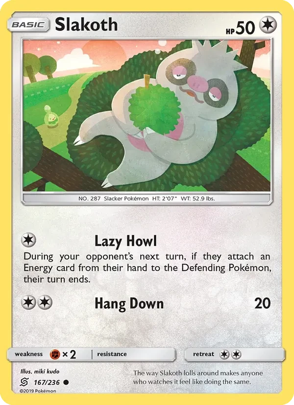 Slakoth 167/236 Unified Minds Pokémon card
