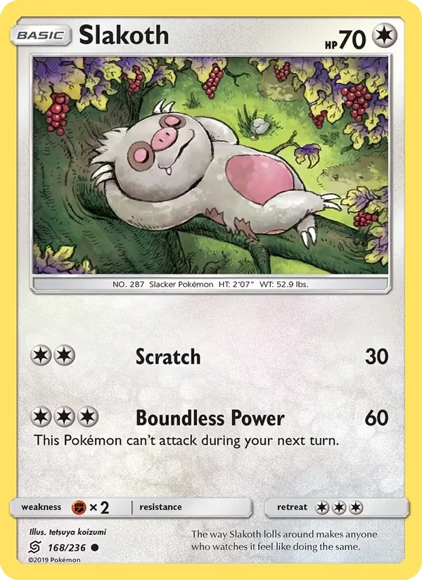 Slakoth 168/236 Unified Minds Pokémon card