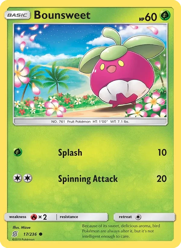 Bounsweet 17/236 Unified Minds Pokémon card