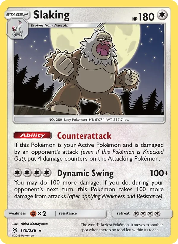 Slaking 170/236 Unified Minds Pokémon card
