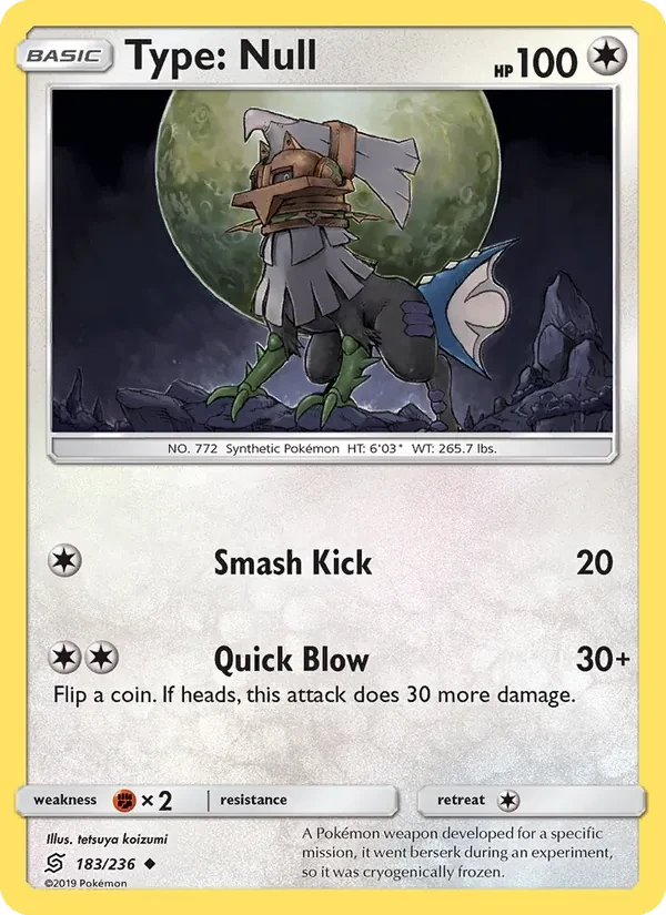 Type: Null 183/236 Unified Minds Pokémon card