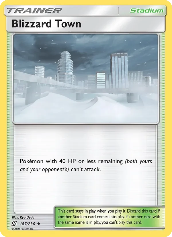 Blizzard Town 187/236 Unified Minds Pokémon card