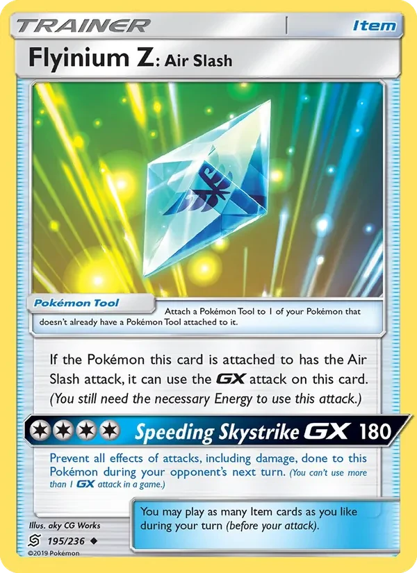 Flyinium Z: Air Slash 195/236 Unified Minds Pokémon Karte