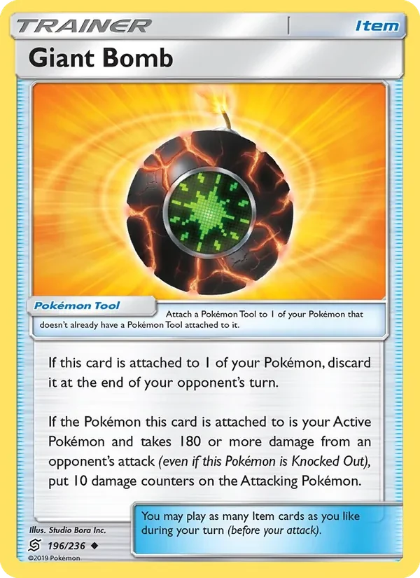 Giant Bomb 196/236 Unified Minds Pokémon card