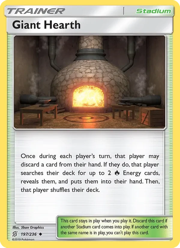 Giant Hearth 197/236 Unified Minds Pokémon card