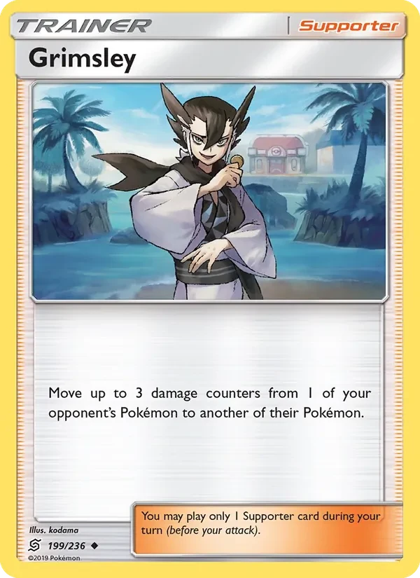 Grimsley 199/236 Unified Minds Pokémon card