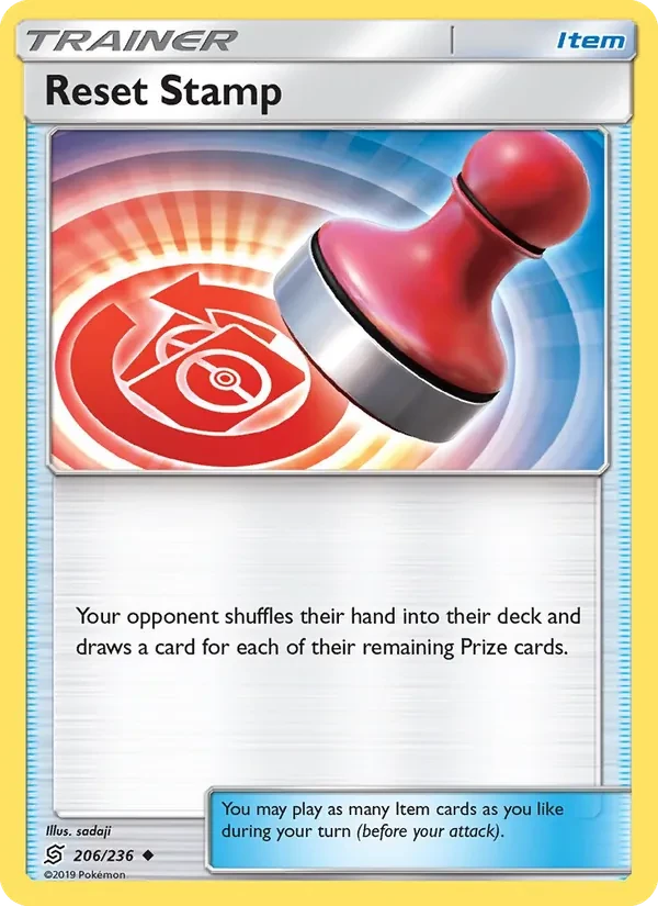 Reset Stamp 206/236 Unified Minds Pokémon card