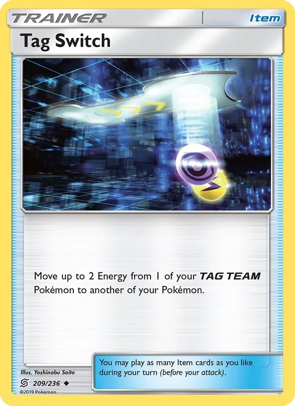 Tag Switch 209/236 Unified Minds Pokémon Karte