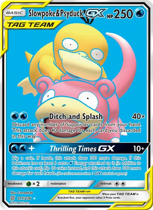 Slowpoke & Psyduck GX 217/236 Unified Minds Pokémon card