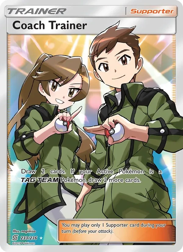 Coach Trainer 233/236 Unified Minds Pokémon card