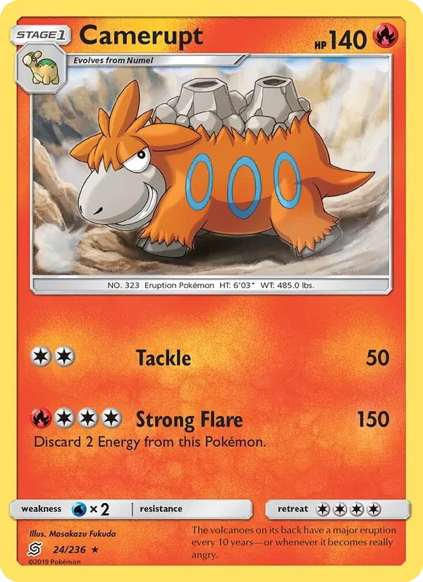 Camerupt 24/236 Unified Minds Pokémon card