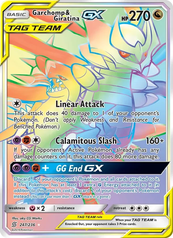 Garchomp & Giratina GX 247/236 Unified Minds Pokémon kaart