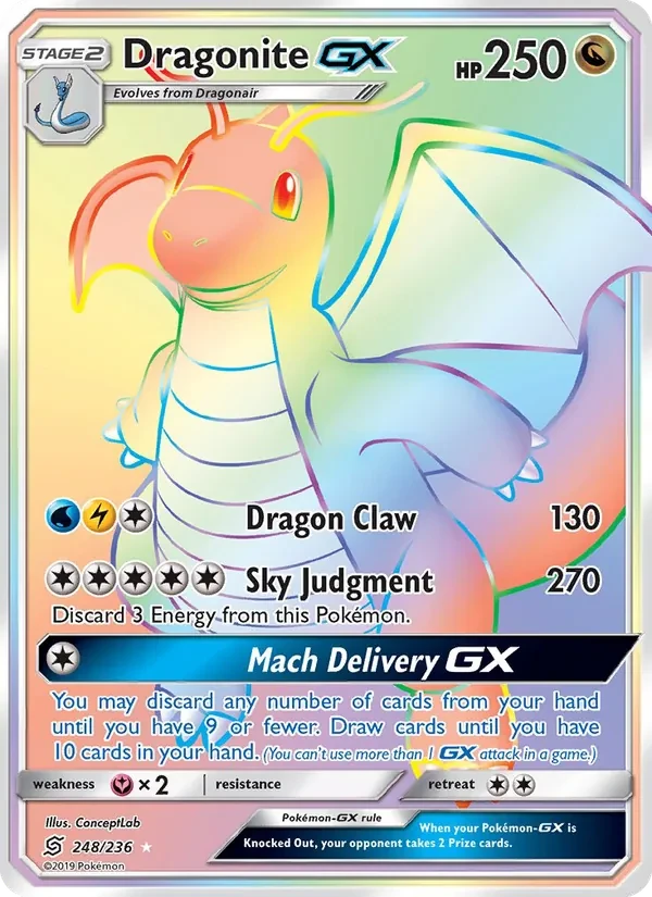Dragonite GX 248/236 Unified Minds Pokémon card