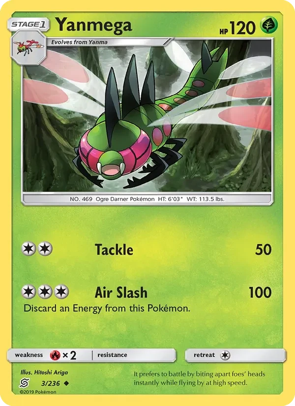 Yanmega 3/236 Unified Minds Pokémon card