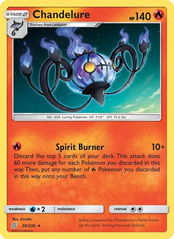 Chandelure 30/236 Unified Minds Pokémon card