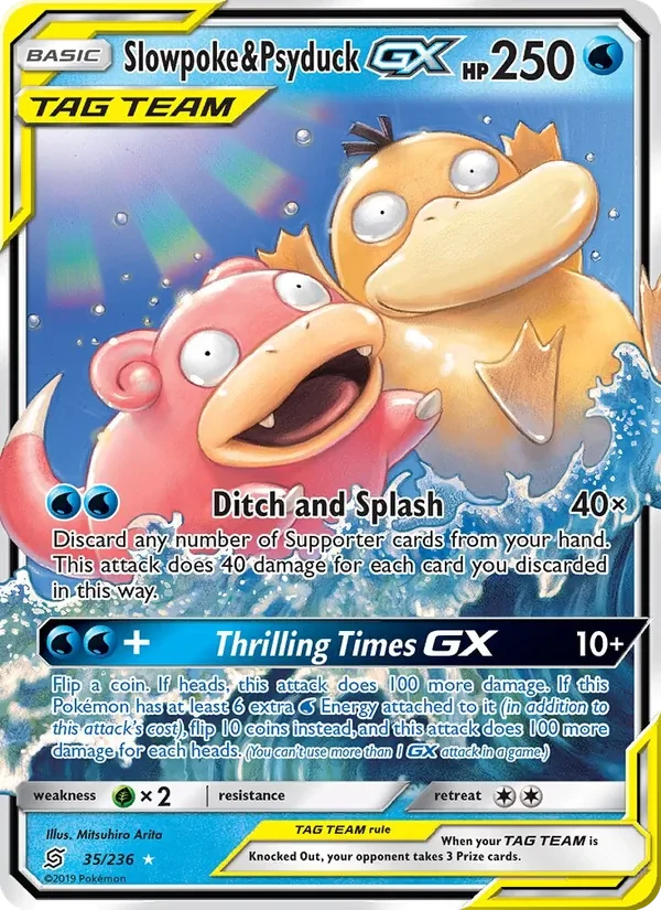 Slowpoke & Psyduck GX 35/236 Unified Minds Pokémon Karte