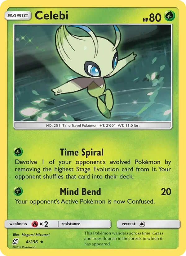Celebi 4/236 Unified Minds Pokémon card